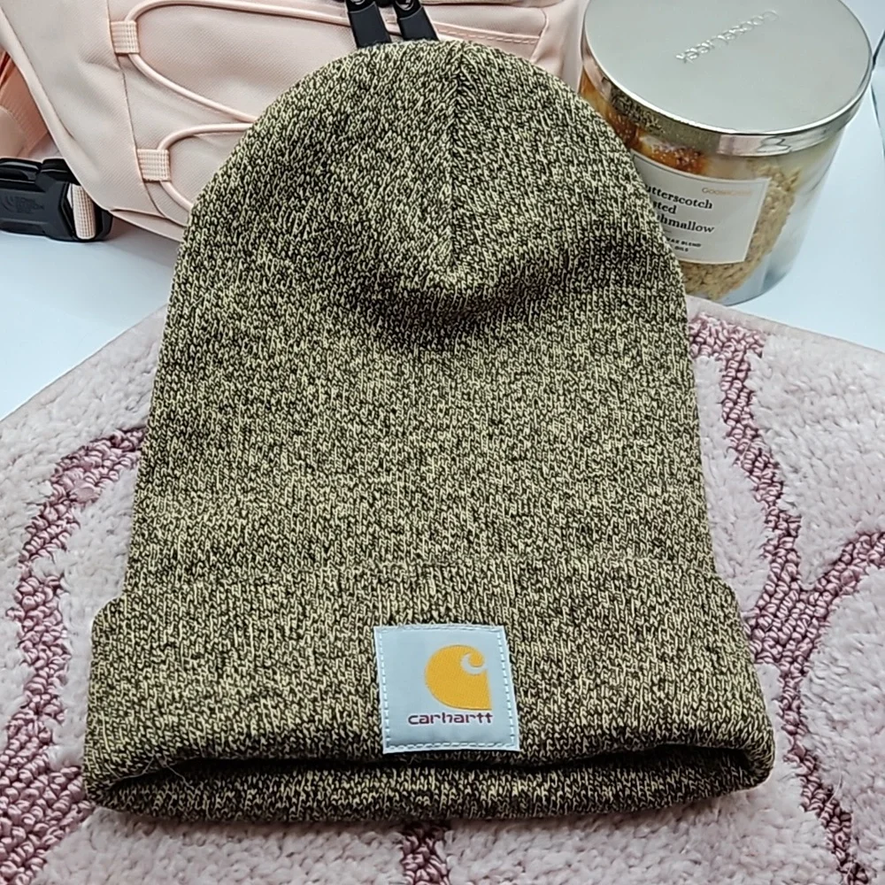nwot CARHARTT Brown Heather Womens Ladies Beanie Cap Hat - Picture 1 of 4